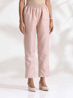 trueBrowns Light Pink Slub Co-ord Set | Grocsy