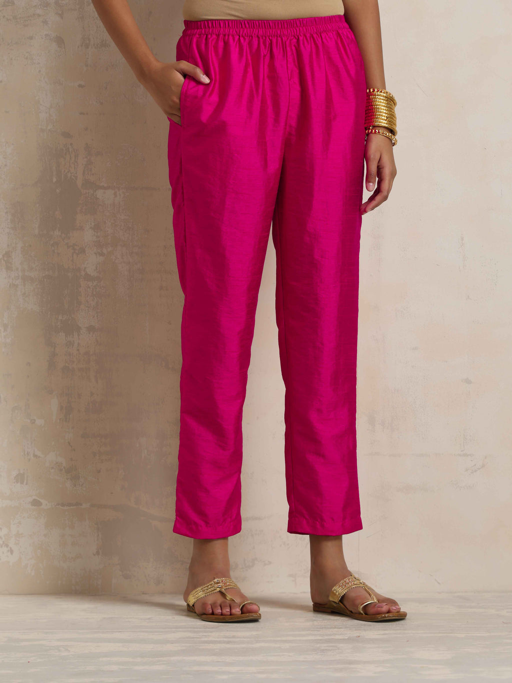 trueBrowns Pink Silk Co-ord Set | Grocsy