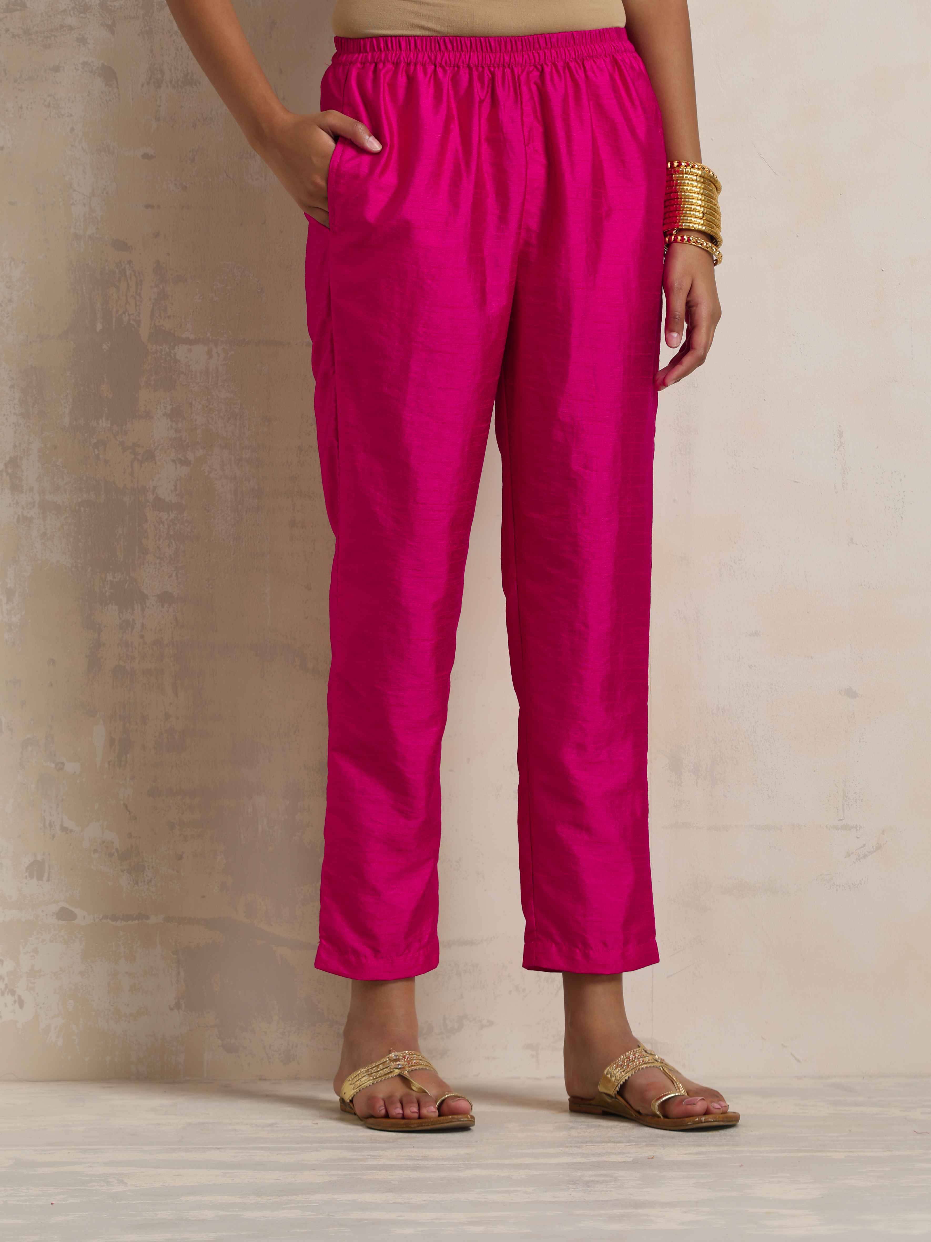trueBrowns Pink Silk Co-ord Set | Grocsy