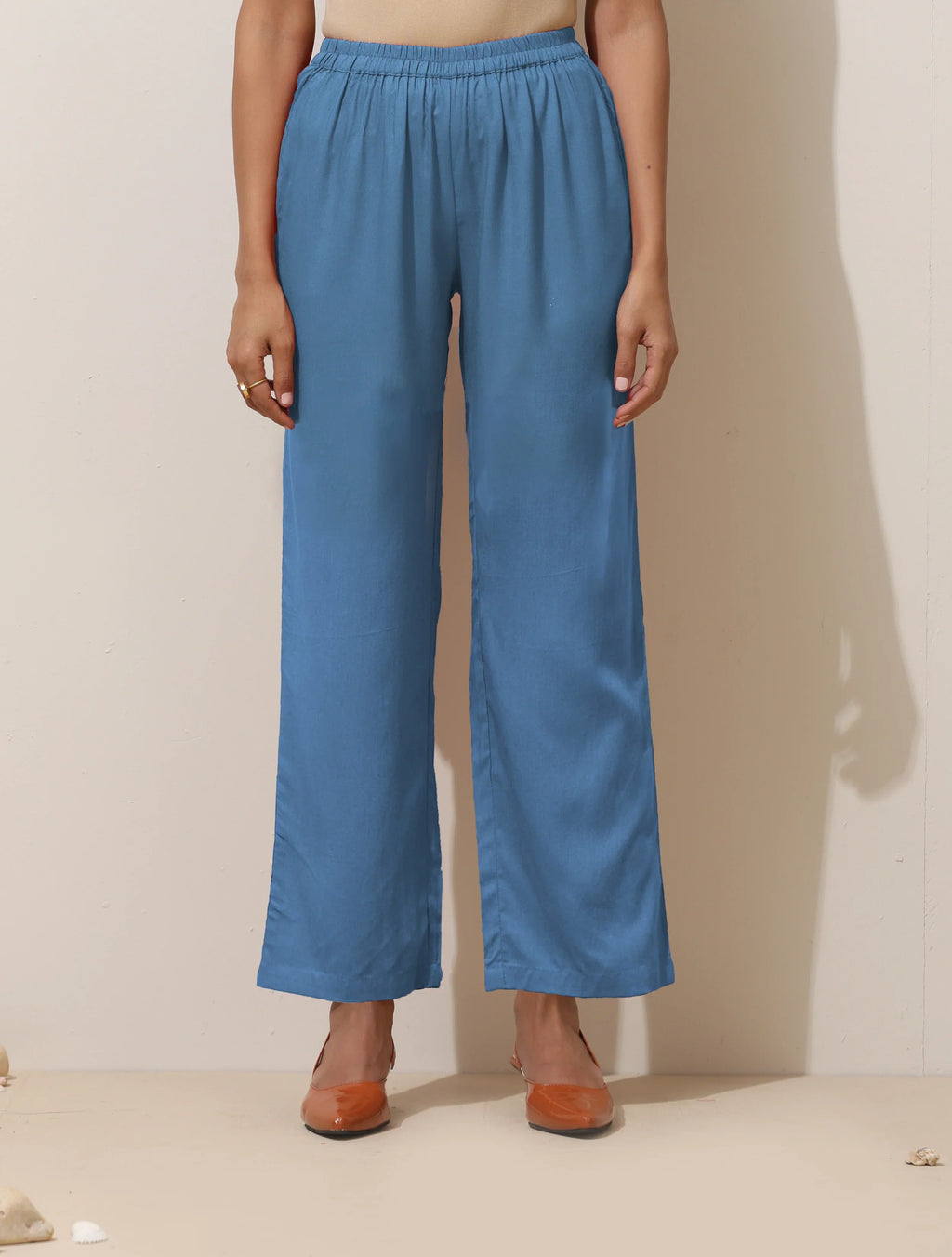 trueBrowns Blue Viscose Co-ord Set | Grocsy