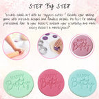 Confect Toppers Cutters | Congratulations Topper Cutter | Fondant Cutter | (Happy Birthday 02) | Grocsy