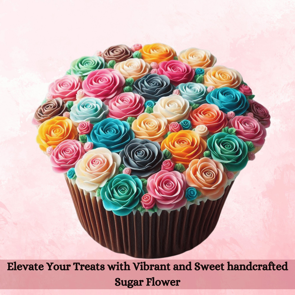 Confect Ombre- 5 | Edible Sugar Roses Topper | Grocsy