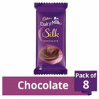 Cadbury Dairy Milk Silk Chocolate Bar, 60 gm ( Pack of 8) | Grocsy