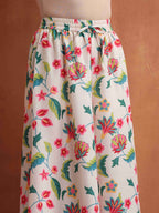trueBrowns Off White Print Sharara Set | Grocsy
