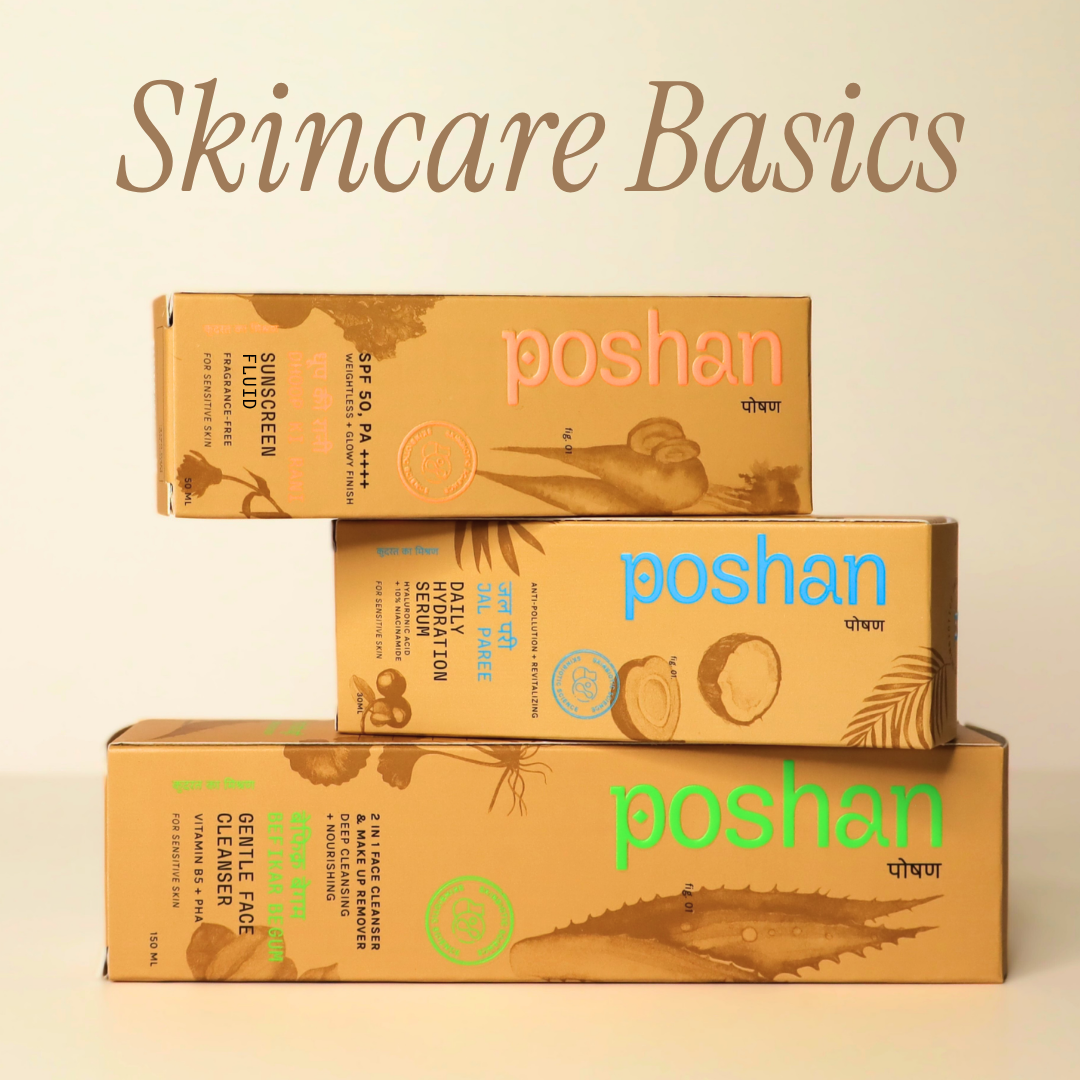 Poshan Skincare Your Daily Poshan 2-Min Essentials Routine! | Grocsy