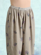trueBrowns Sage Printed Velvet Co-Ord Set | Grocsy