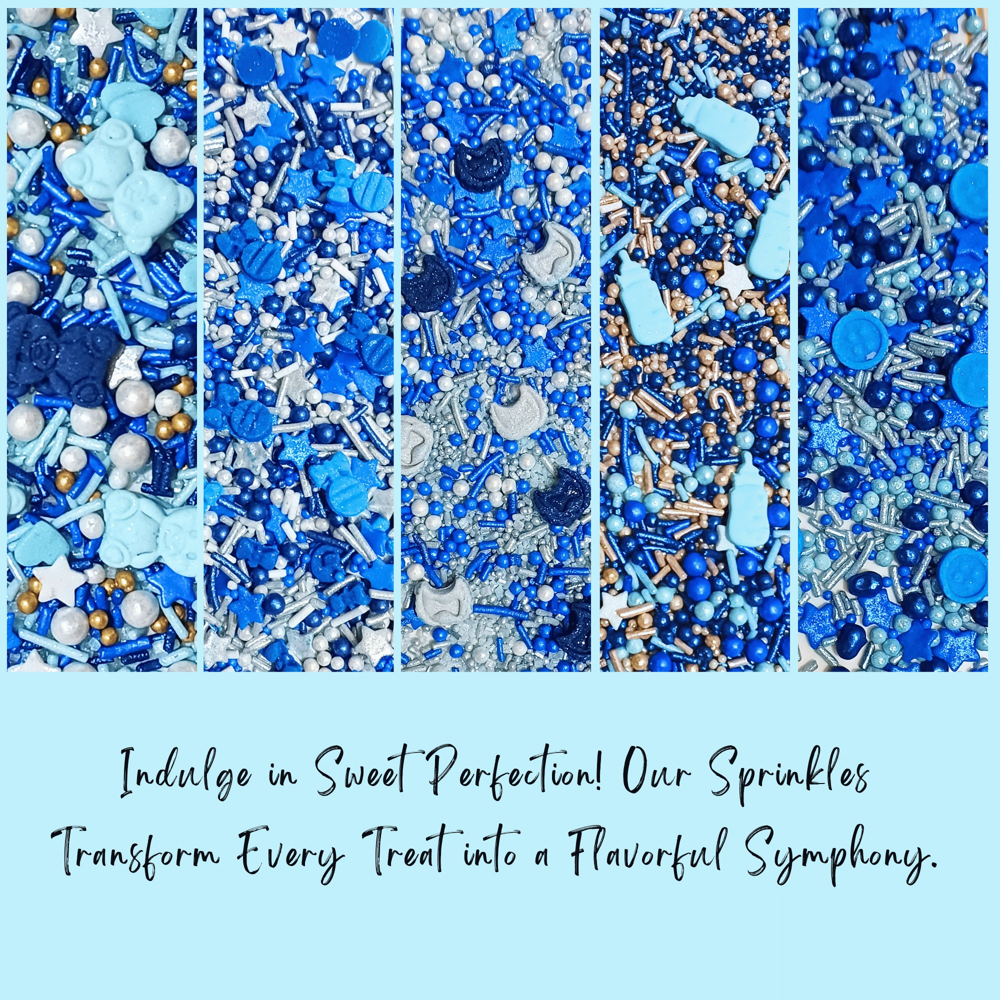 Confect Boys Baby Shower Sprinkles | Edible Sprinkles Assorted | Grocsy