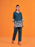 Anaita Teal Stylish Readymade Co-Ords Set | Grocsy