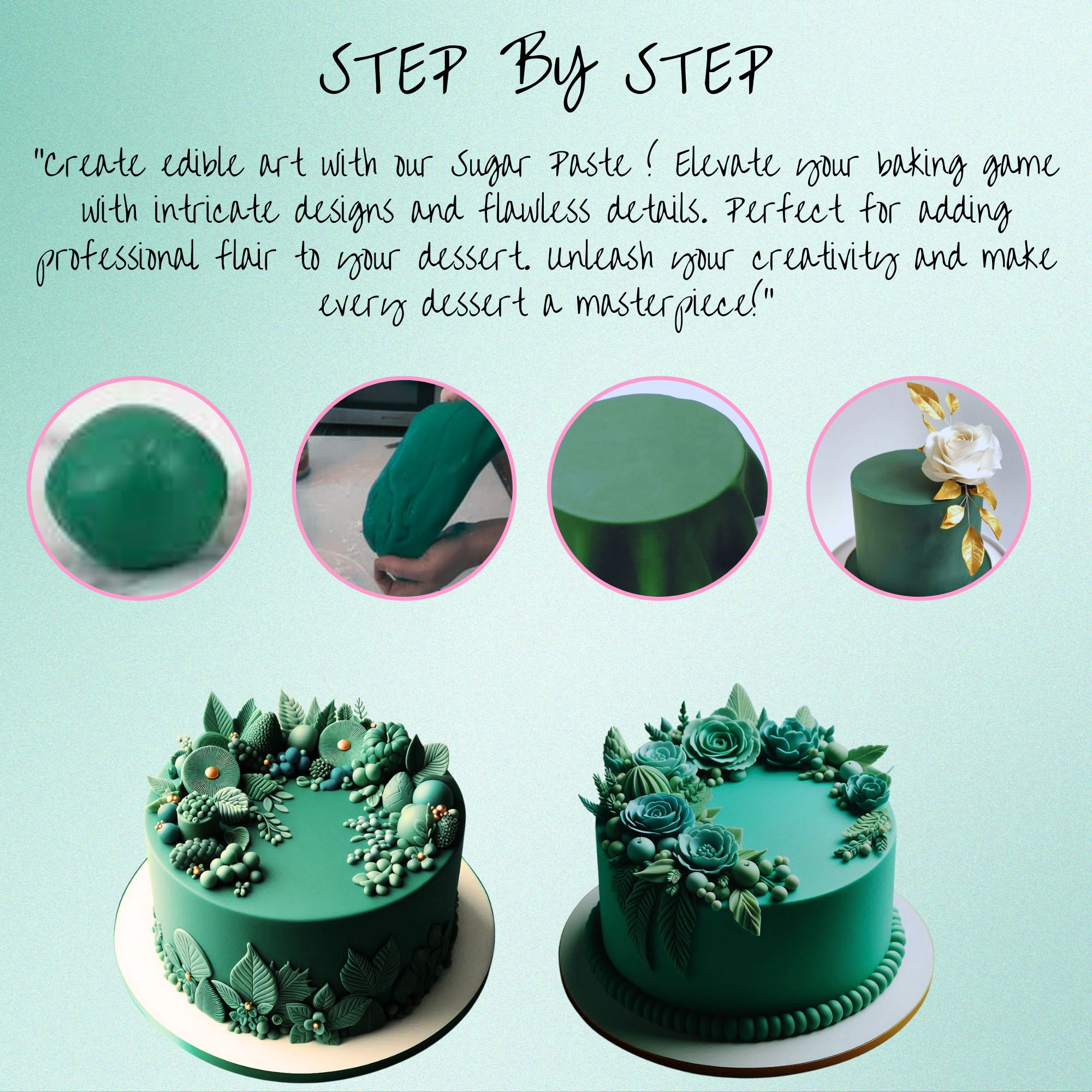 Confect Emerald Green Fondant | Edible Sugarpaste | Grocsy