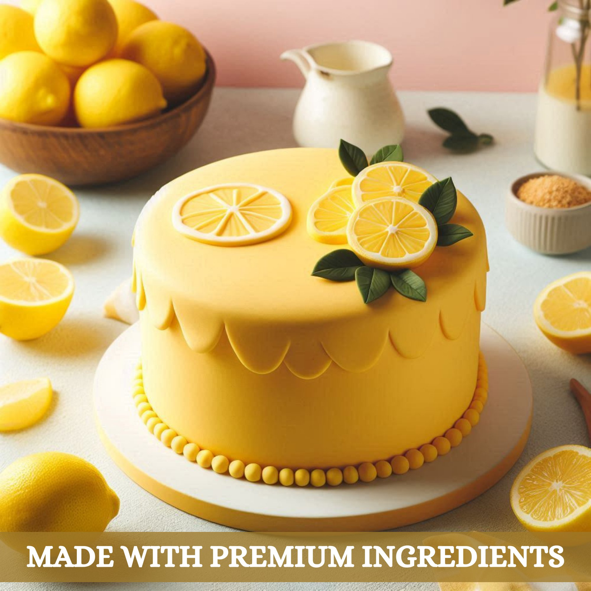 Confect Lemon Yellow Fondant | Edible Sugarpaste | Grocsy