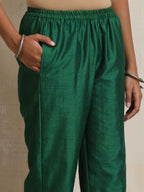 trueBrowns Blue Silk Kurta Set | Grocsy