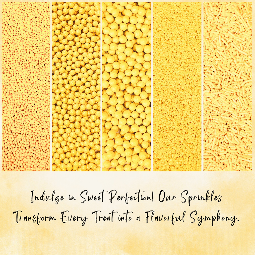 Confect Sprinkles for Cakes & Cupcakes Decoration | USP-25(Yellow) | Grocsy