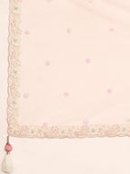 House of Panchhi Rose Gold Chinon Sequins And Zarkan Embroidery Lehenga Choli & Dupatta | Grocsy