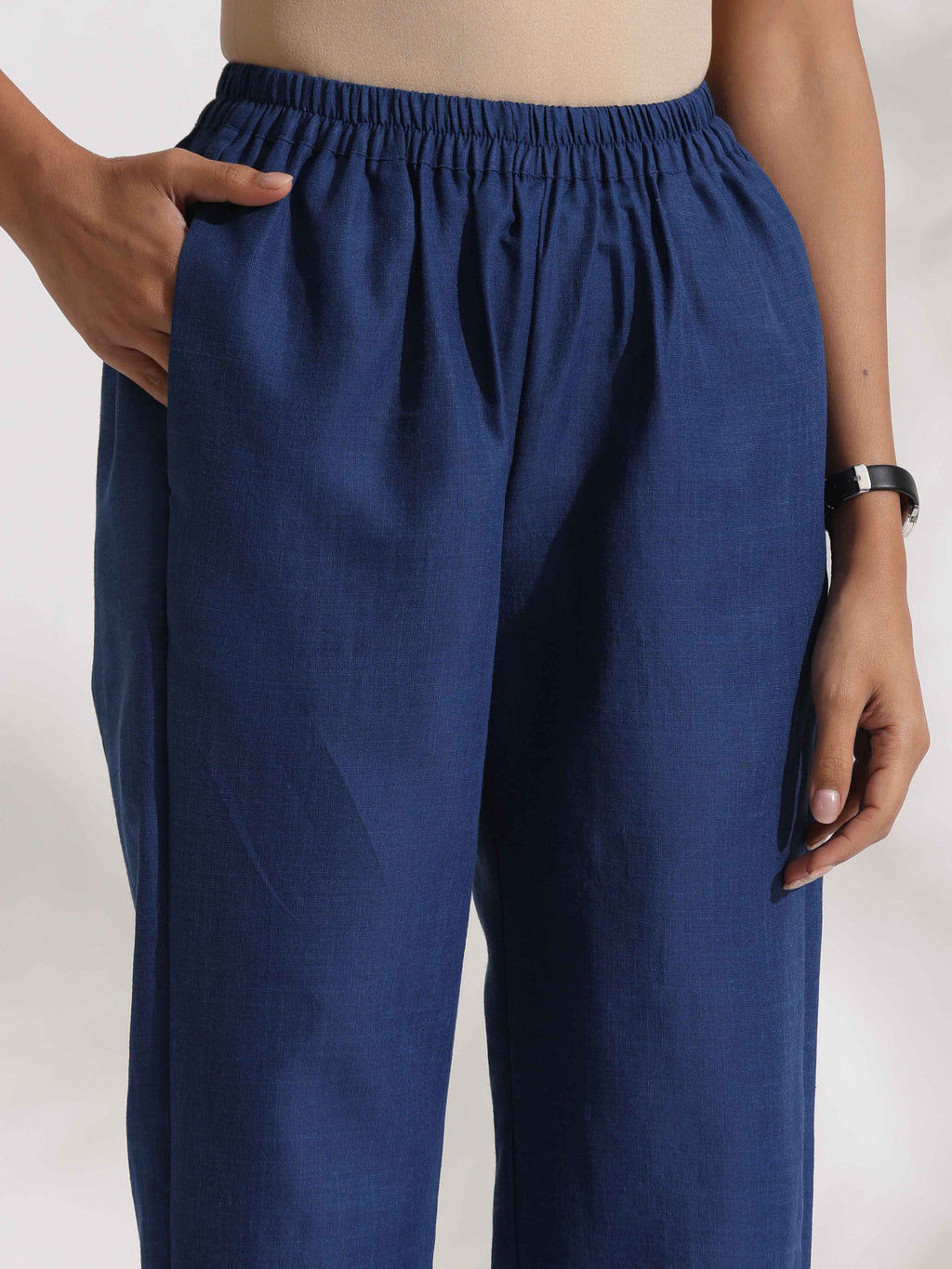 trueBrowns Blue Slub Co-ord Set | Grocsy