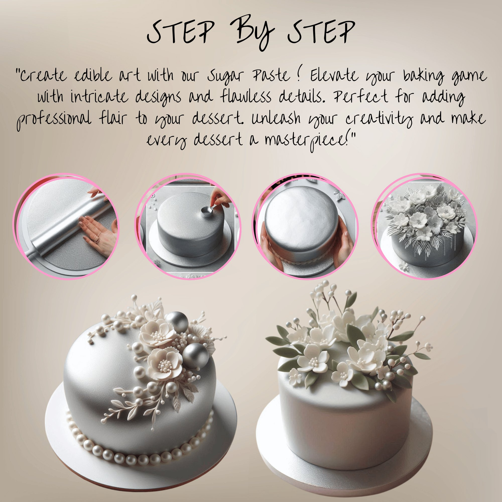 Confect Shimmering Silver | Edible Sugar Paste | Grocsy