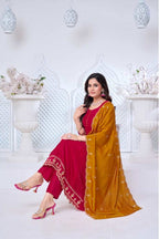 Anaita Pink Anarkali Readymade Suit with Embroidery Work | Grocsy