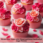 Confect Ombre- 1 | Edible Sugar Roses Topper | Grocsy
