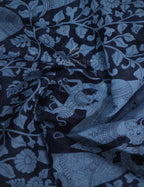 Shades of Grey Colour Kalamkari Pure Munga Cotton Saree By Gayathri Reddy Designer Studio | Grocsy