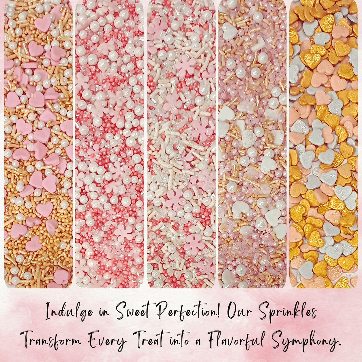 Confect Valentine Sprinkles | 18 Edible Decoration for Baking & Dessert | Grocsy