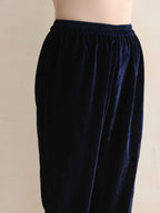 trueBrowns Blue Velvet Kurta Co-ord Set | Grocsy
