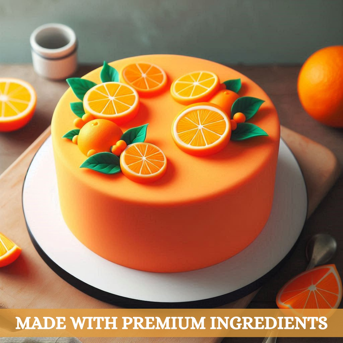 Confect Fluorescent Orange Fondant | Edible Sugarpaste | Grocsy