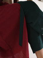 trueBrowns Maroon Placket Kurta Pant Set | Grocsy
