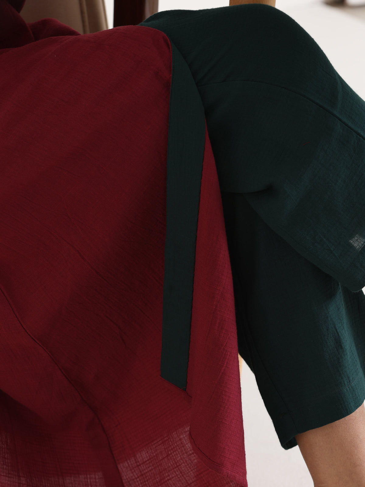 trueBrowns Maroon Placket Kurta Pant Set | Grocsy