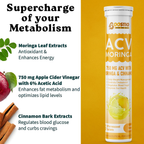 BOOSTIQ ACV Moringa & Cinnamon Effervescent Tablets - Lemon Flavour | Grocsy