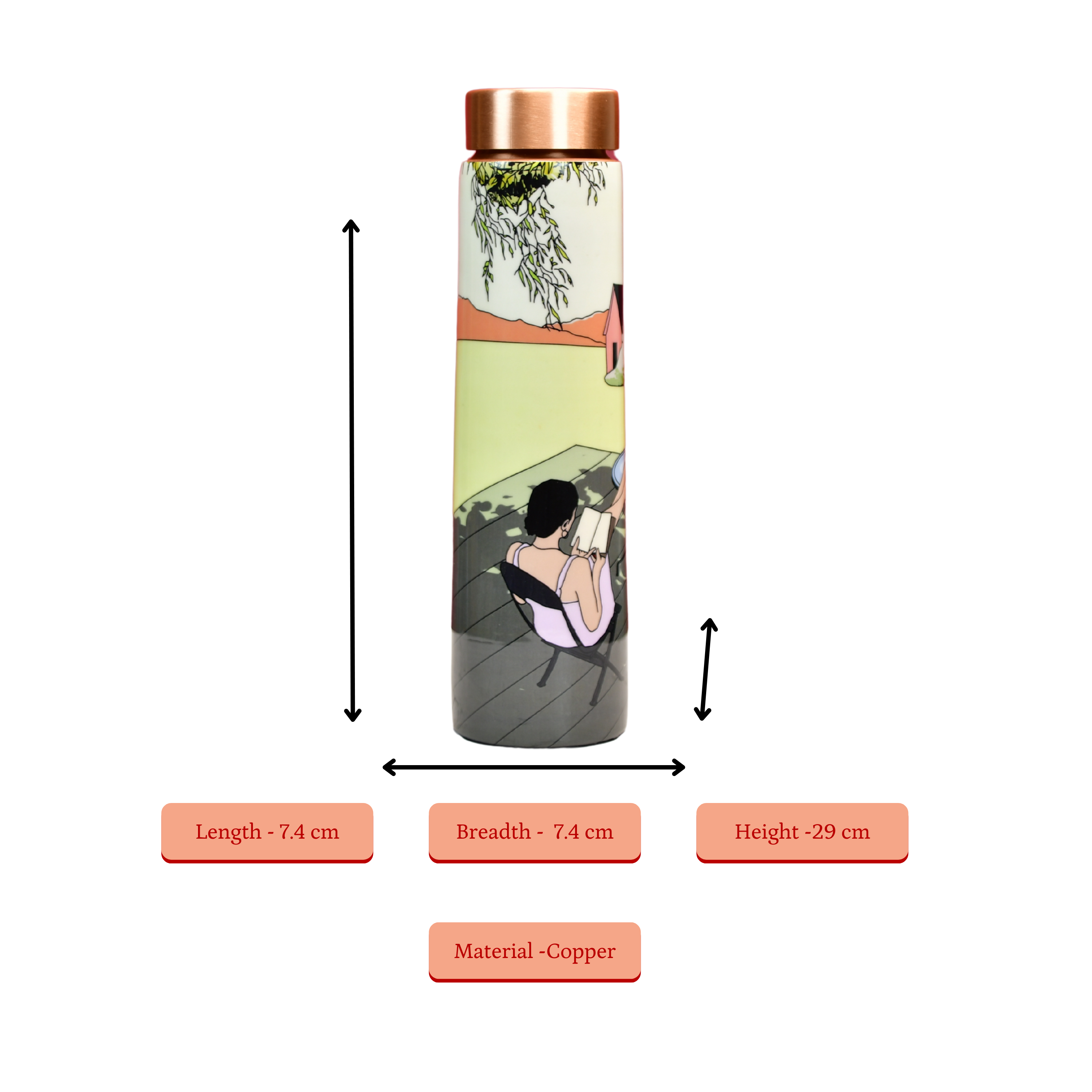 Sowpeace Serene Meadow Copper Bottle | Grocsy