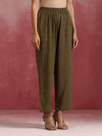trueBrowns Olive Cotton Dobby Dobby Co-ord set | Grocsy