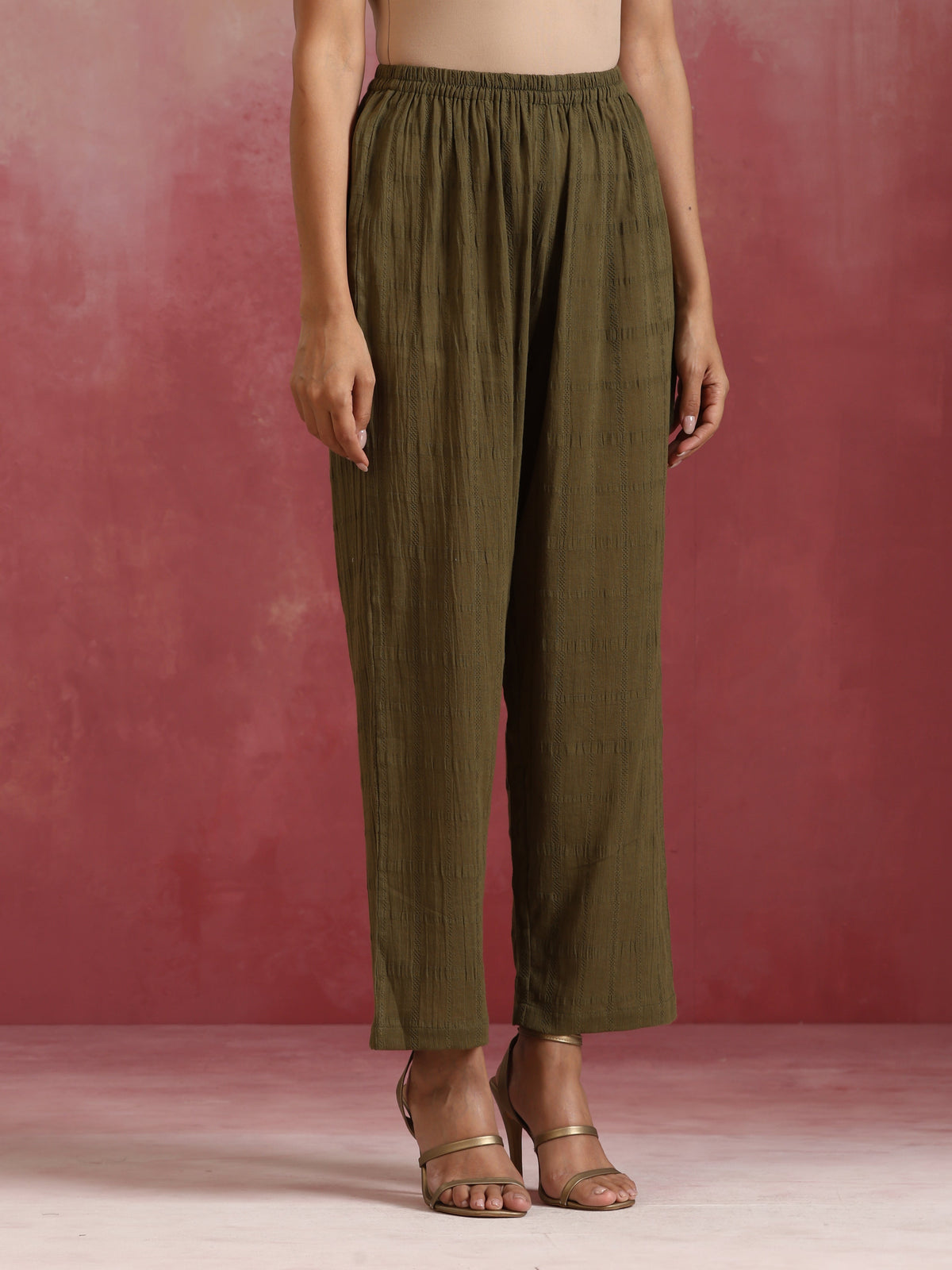 trueBrowns Olive Cotton Dobby Dobby Co-ord set | Grocsy