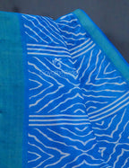 Shades of Blue with Lehariya Design Semi Chanderi Saree By Gayathri Reddy Designer Studio | Grocsy