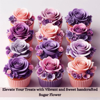 Confect Ombre- 4 | Edible Sugar Roses Topper | Grocsy