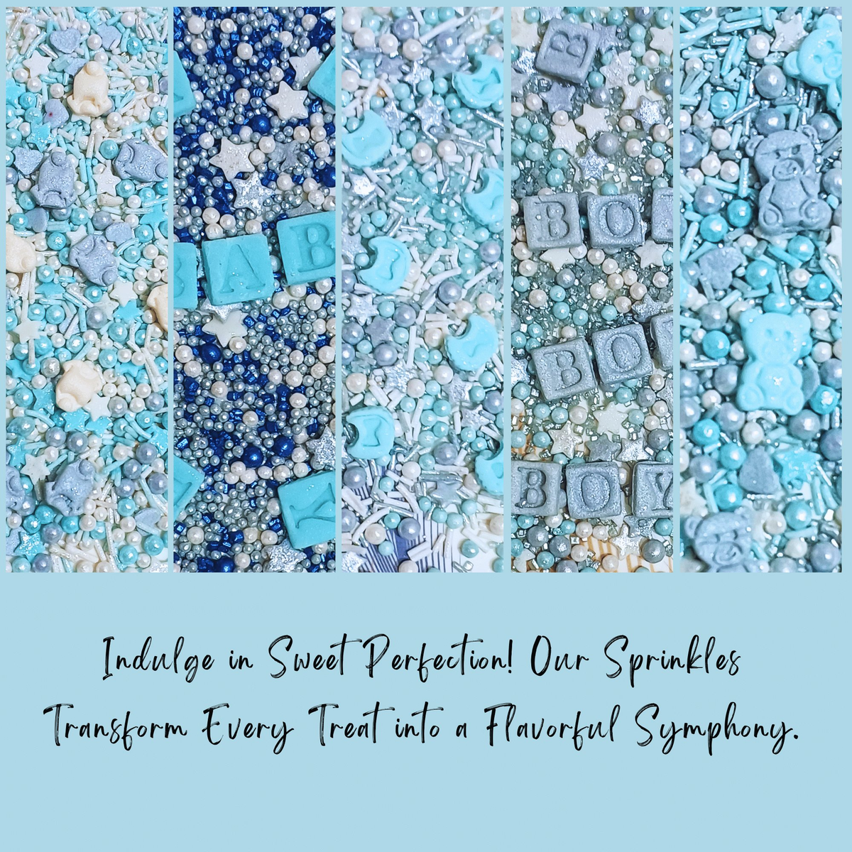Confect Boys Baby Shower Sprinkles | Edible Sprinkles Assorted | Grocsy
