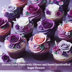 Confect Ombre- 6 | Edible Sugar Roses Topper | Grocsy