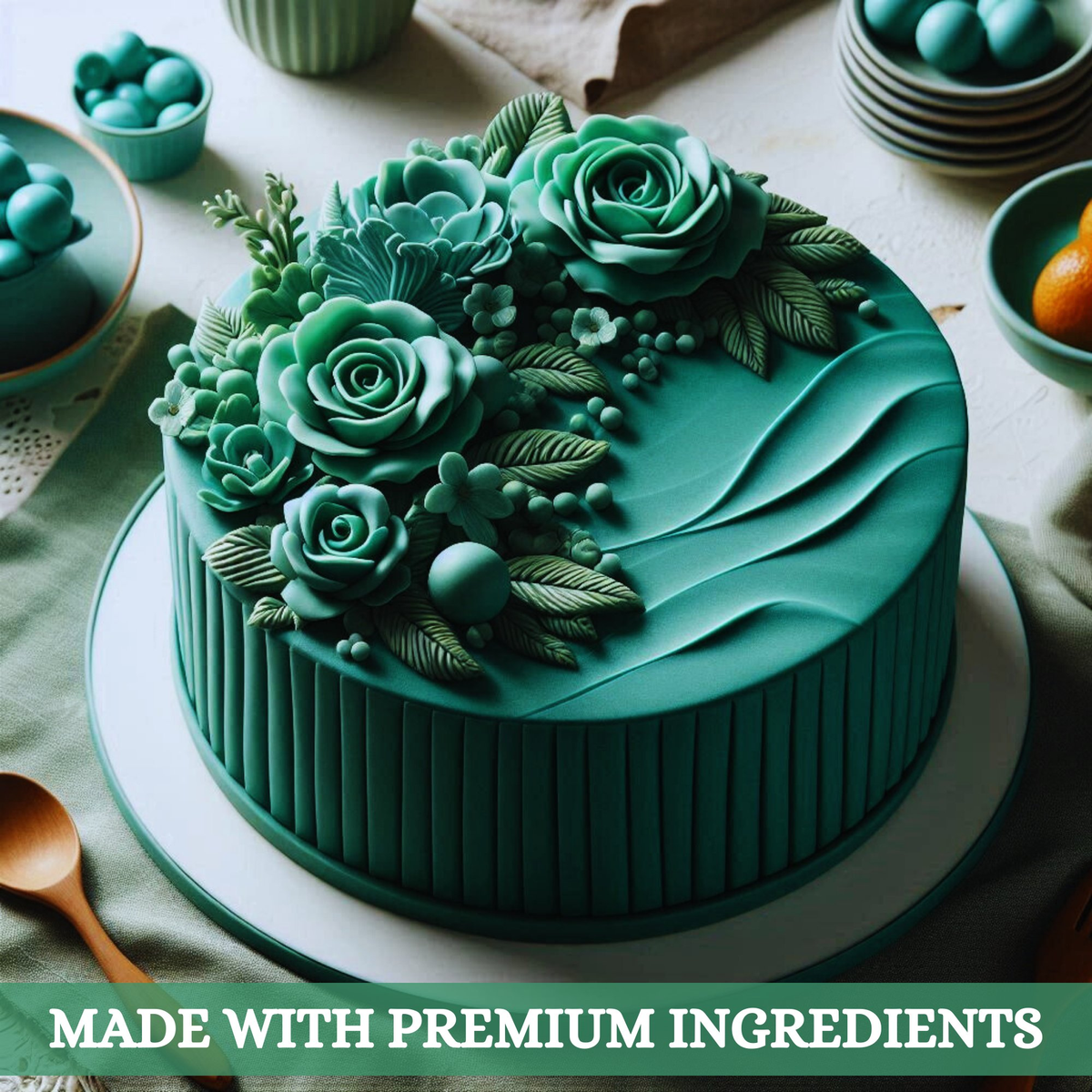 Confect Emerald Green Fondant | Edible Sugarpaste | Grocsy