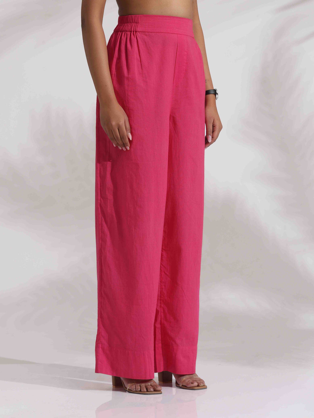 trueBrowns Pink Cotton Print Kurta Co-ord Set | Grocsy