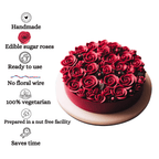 Confect Crimson Pink | Edible Sugar Roses Topper | Grocsy