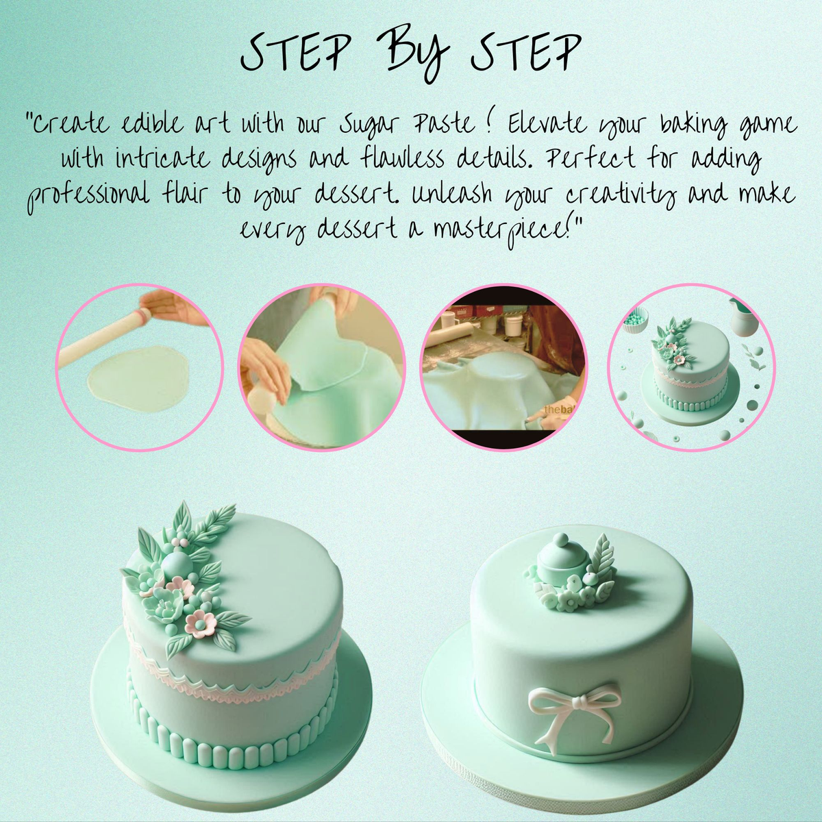 Confect Mint Green Fondant | Edible Sugarpaste | Grocsy