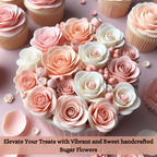 Confect Ombre- 3 | Edible Sugar Roses Topper | Grocsy