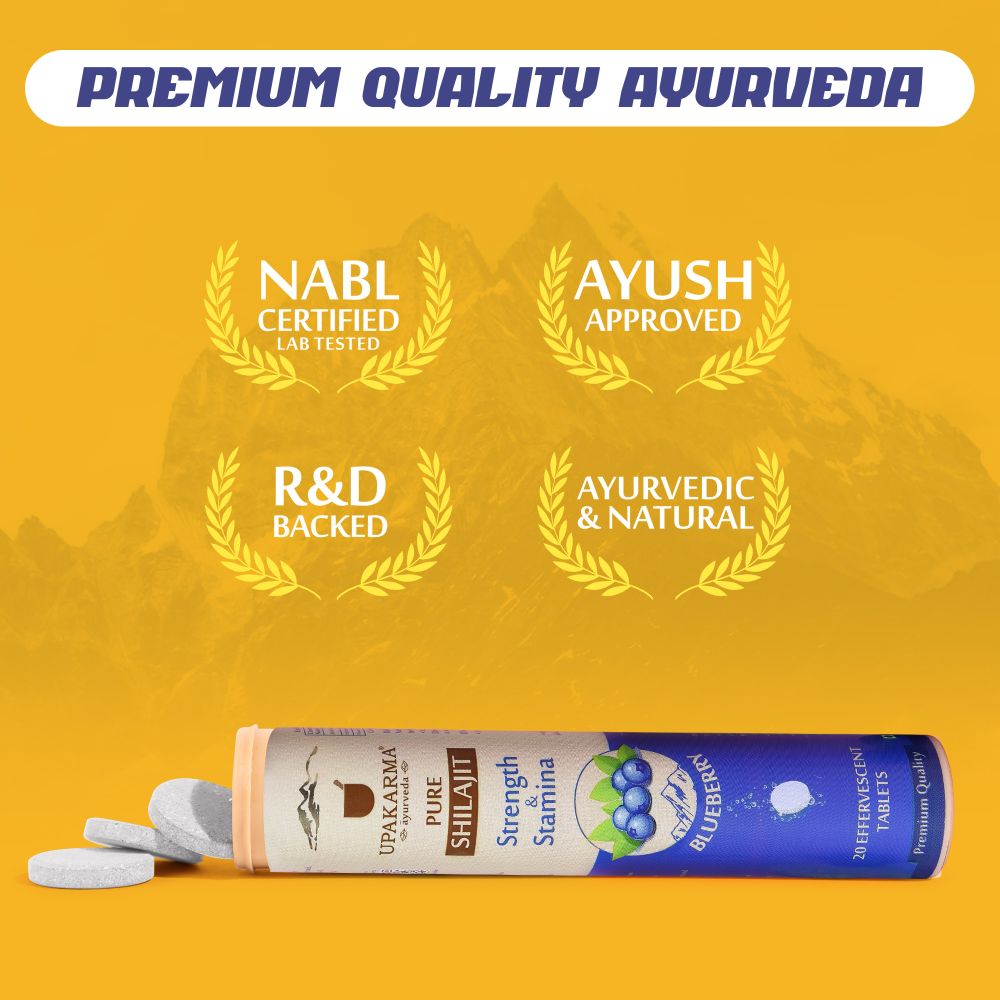 Upakarma Ayurveda Pure Sj Effervescent Tablets - Blueberry | Grocsy