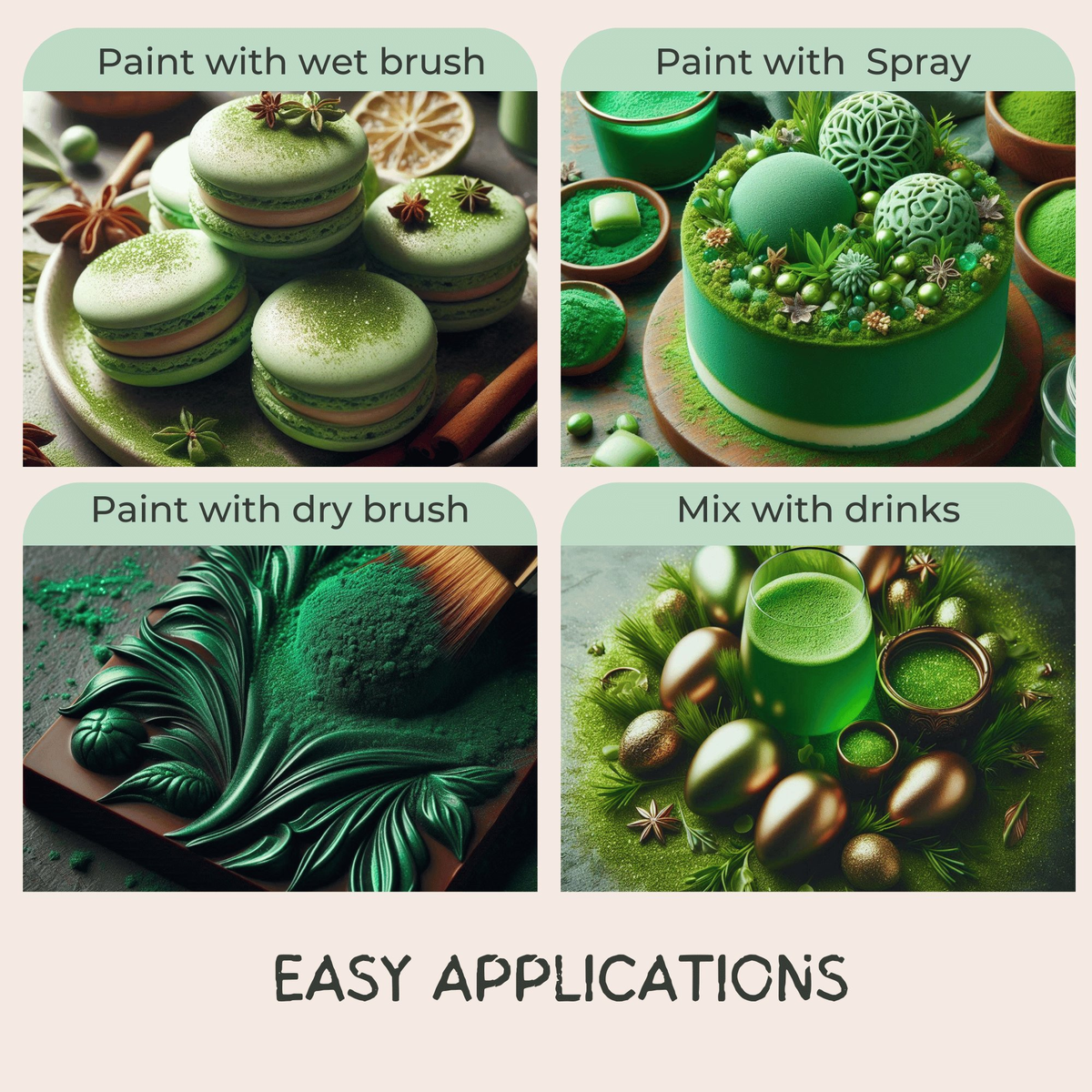 Confect Orchid Green | Edible Luster Dust | Grocsy
