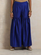 trueBrowns Electric Blue Sharara Dupatta Set | Grocsy