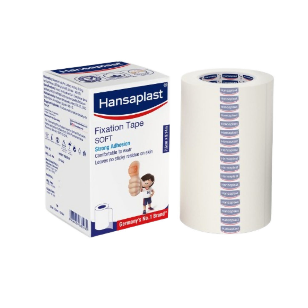 Hansaplast Fixation Tape, Adhesive Tape for Medical - 7.50 cm x 9.1m | Grocsy