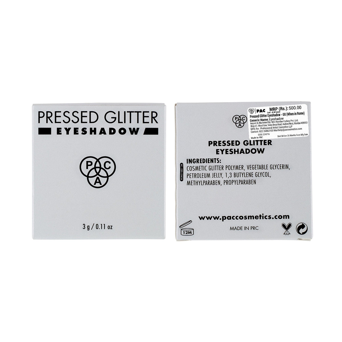 PAC Studio Pressed Glitter Eyeshadow - 08 When In Rome | Grocsy