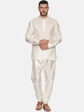 Sethukrishna Cream-Coloured Kurta with Pyjamas For Men | Grocsy