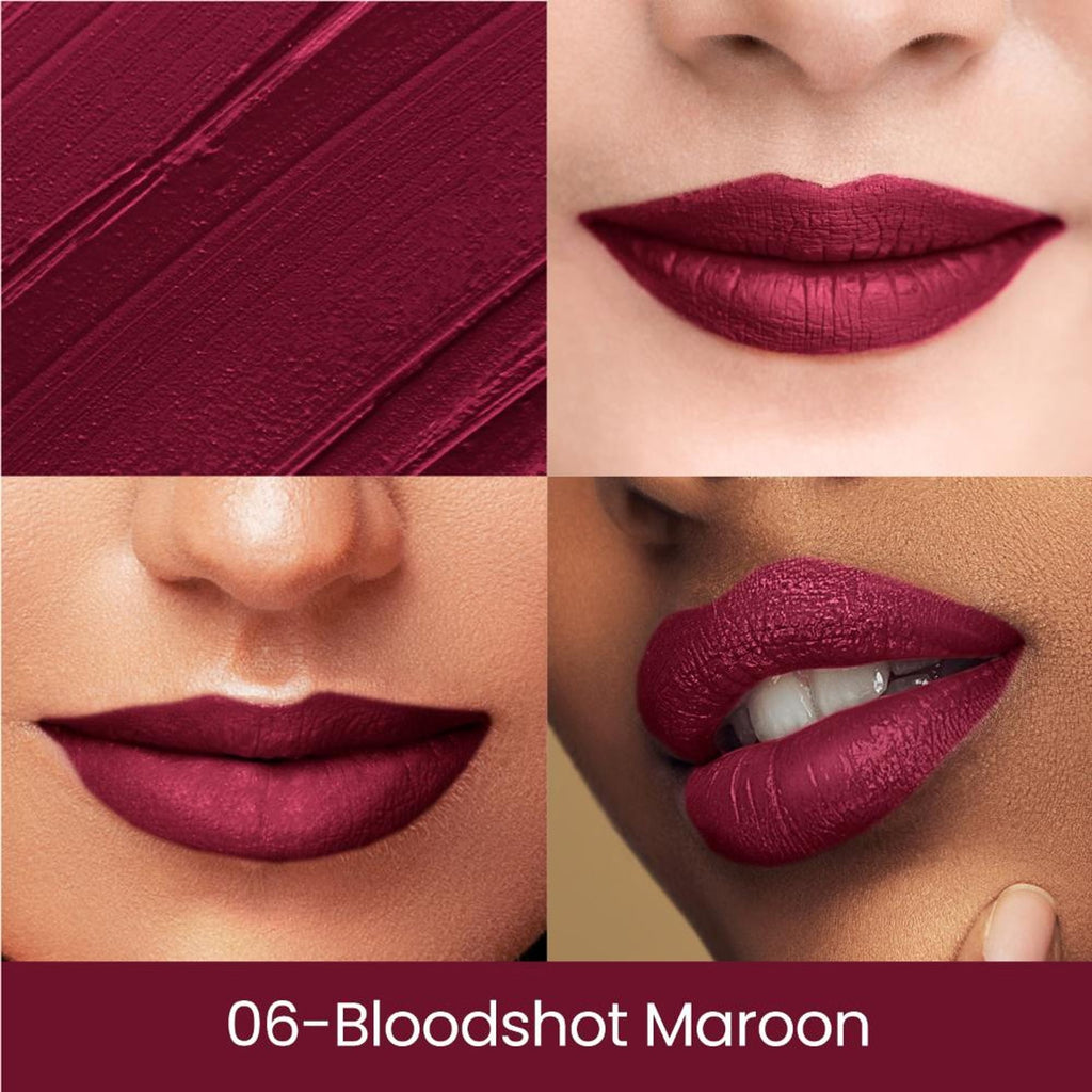 Swiss Beauty Matte Long Lasting Stay Maxx Lip Crayon Lipstick Matte Finish - Bloodshot Maroon | Grocsy