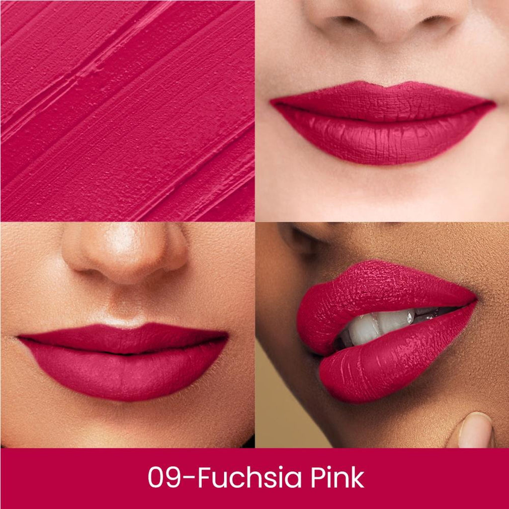 Swiss Beauty Matte Long Lasting Stay Maxx Lip Crayon Lipstick Matte Finish - Fuchsia Pink | Grocsy