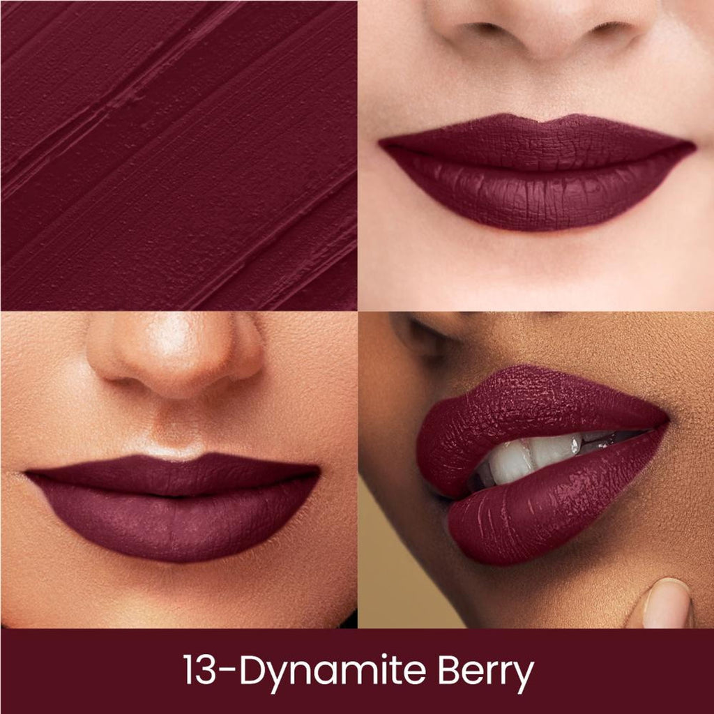 Swiss Beauty Matte Long Lasting Stay Maxx Lip Crayon Lipstick Matte Finish - Dynamite Berry | Grocsy