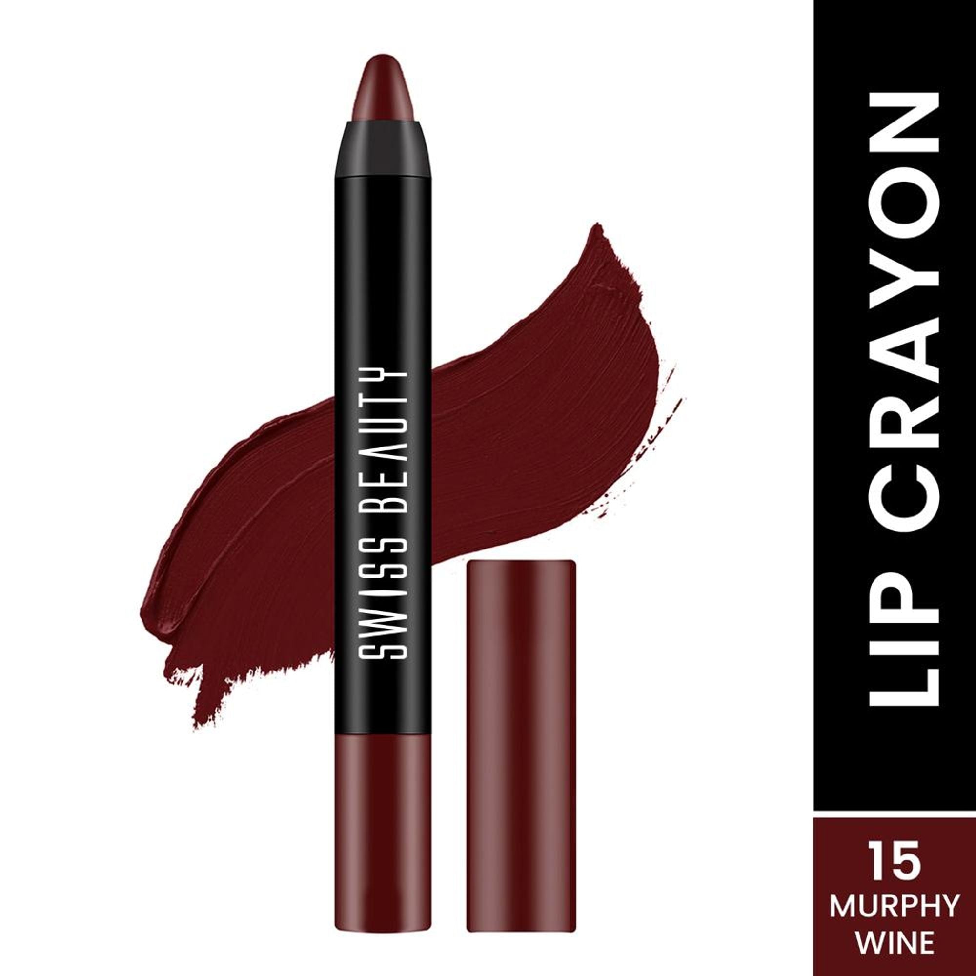Swiss Beauty Matte Long Lasting Stay Maxx Lip Crayon Lipstick Matte Finish - Murphy Wine | Grocsy